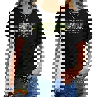 Armor Up Ephesians Christian Camo Scripture Gym Workout Women T-shirt | Mazezy