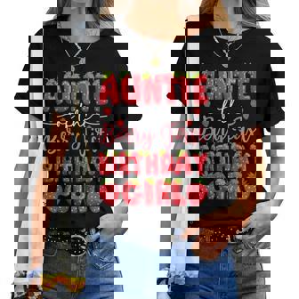 Auntie Of The Berry First Birthday Girl Strawberry Party Women T-shirt - Thegiftio