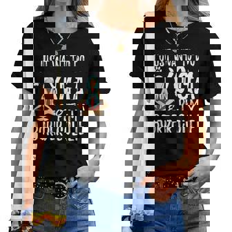 Avec Inscription Yoga Border Collie Idée Cadeau Amusante Pour Maman T-shirt femme - Cadeauxyz