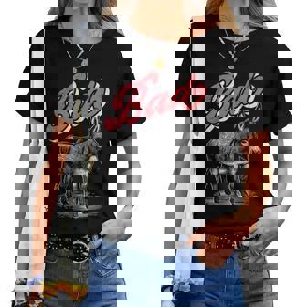 Bad Ass Donkey Badass Sarcastic Women T-shirt | Mazezy