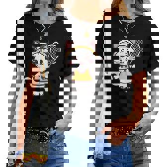 Badminton Cat Girls Badminton Player Kawaii Women T-shirt - Thegiftio