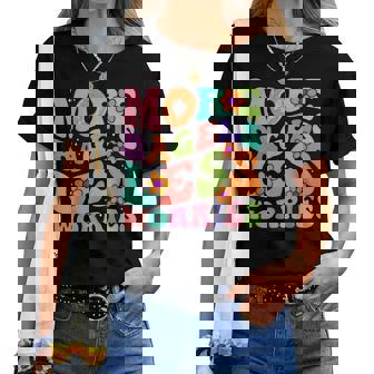 More Bagels Less Worries Groovy Bagel Lover Women Women T-shirt - Thegiftio