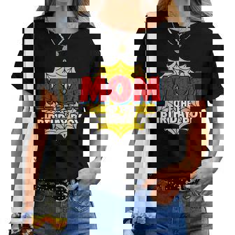 Bambini Mamma Del Compleanno Ragazzo Ragno Tema Festa Corrispondenza Maglietta da donna - Novitaregali