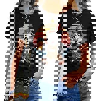 Bière Buveur Panda Ours Pandas T-shirt femme - Cadeauxyz