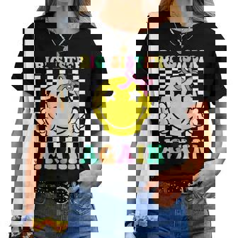 Big Sister Again Retro Groovy Big Sister Girls Toddlers Women T-shirt - Thegiftio