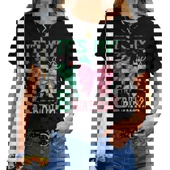 Birthday Girl It's My 8Th Birthday Witch Pink And Green Women T-shirt | Mazezy