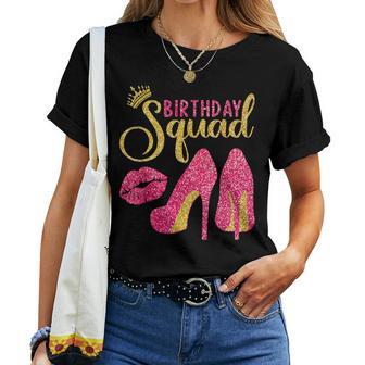 Birthday Squad High Heels Girls Birthday Crew Women T-shirt - Thegiftio UK