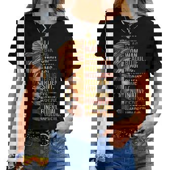 I Am Black Woman Black History Bhm Melanin African Womens Women T-shirt - Thegiftio