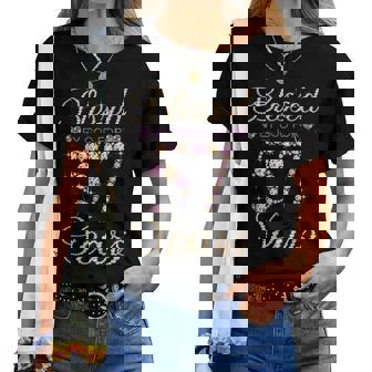 Blessed By God For 57 Years 57Th Birthday Women Women T-shirt - Thegiftio