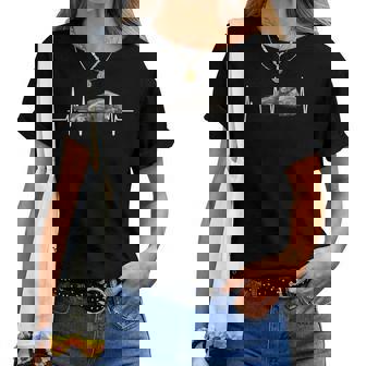 Britisch Kurzhaar Katze Lady Girl Cat Heartbeat T-shirt Frauen - Seseable