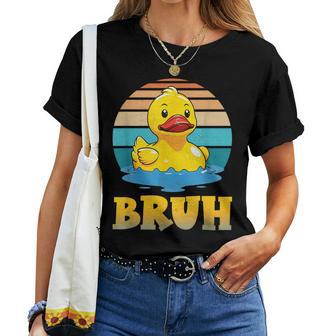 Bruh Rubber Duck Lovers Meme Boys Girls Women T-shirt - Thegiftio UK