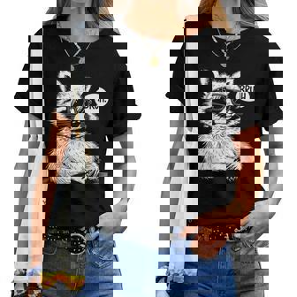 Bruh Raccoon Panda Lover Racoon Meme Slang Women T-shirt | Mazezy