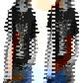 Bunny Rabbit With King Queen Crown Women T-shirt | Mazezy