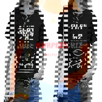 Cállate Y Burpees Diseño Divertido Para Crossfit Y Gimnasio Cuello Camiseta de mujer - Regaloses