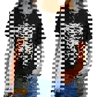 Camicia Dacheletro Per Adulti Bambini Uomini Donne Gabbia Toracica Ossa Maglietta da donna - Novitaregali