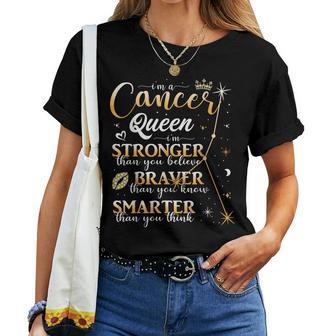 Cancer Zodiac Sign June July Birthday Girls Queen Women T-shirt - Thegiftio UK