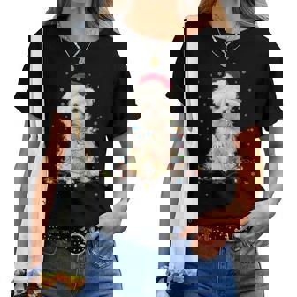 Cane Di Natale Maltese Babbo Natale Donne Uomini Bambini Maglietta da donna - Novitaregali