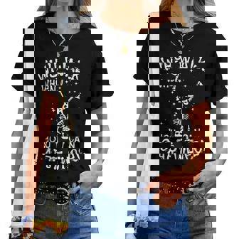 Cartwheel Gymnast Skeleton Halloween Gymnastics Girls Women T-shirt | Mazezy