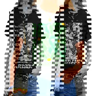 Cerebral Palsy Awareness Retro Floral Women T-shirt - Thegiftio