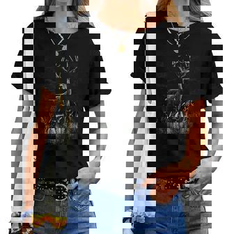 Cerf Forêt Nature Animaux Amoureux Des Cerfs T-shirt femme - Cadeauxyz