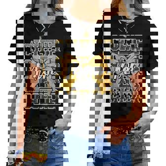 Cheer Mom Mama Bow Sport Cheerleader Cheerleading Yellow Women T-shirt - Thegiftio