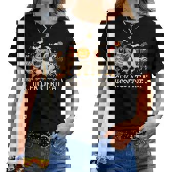 Chick Or Treat Chicken Halloween Costume Girls Women Women T-shirt | Mazezy