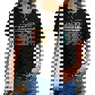 Classic 1981 Vintage 1981 Cassette Tape Birthday Women T-shirt | Mazezy