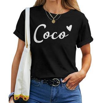 Coco Cute Heart Grandma Mother's Day Women T-shirt - Thegiftio UK