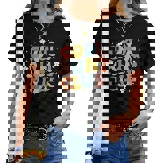 Colorido Floral Retro Groovy Cool Aunt Club Tías Tías Camiseta de mujer - Regaloses