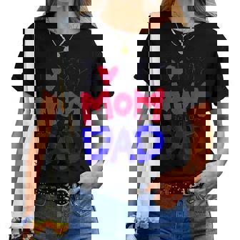 Concritta I Love My Mom And Dad Maglietta da donna - Novitaregali