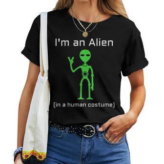 Costume Extraterrestre Extra Terrestre Dans Un Costume Humain T-shirt femme - Cadeauxyz