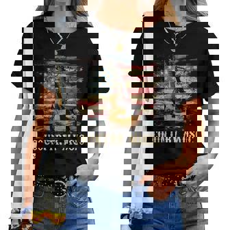 Country Music Outlaw Western Usa Patriotic Vintage Guitar Men Women T-shirt - Thegiftio