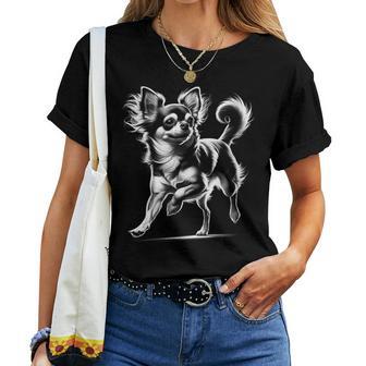 Cute Chihuahua Realistic Drawing Style Women T-shirt - Thegiftio UK