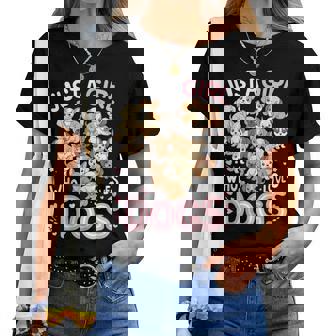 Cute Puppy Heart Just A Girl Who Loves Dogs Women T-shirt | Mazezy