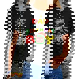 Dad And Mom Of The Birthday Boy Melon Family Matching Women T-shirt | Mazezy