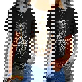 Dance Dads Surviving Comp Weekend Dancing Skeleton Coffee Women T-shirt - Thegiftio