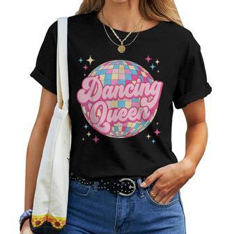 Dancing Queen Retro Disco Ball 70S 80S Girl Women T-shirt | Mazezy