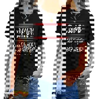 Danger Je Pèteouventans Prévenir Message Humoristique T-shirt femme - Cadeauxyz