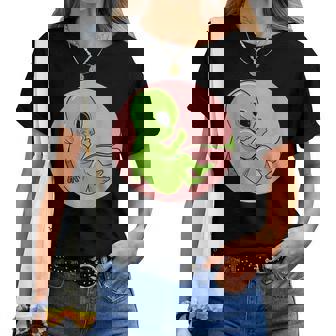 Devenant Maman Fœtus Embryon Bébé Alien Enceinte T-shirt femme - Cadeauxyz