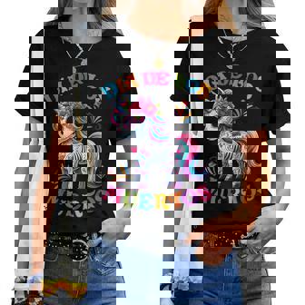 Dia De Los Muertos Crâne Floral Licorne Animal Du Zoo Mexicain T-shirt femme - Cadeauxyz