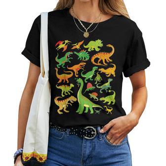 Dinosaurios Niños Hombre T Rexelociraptor Dinosaurio Camiseta de mujer - Regaloses