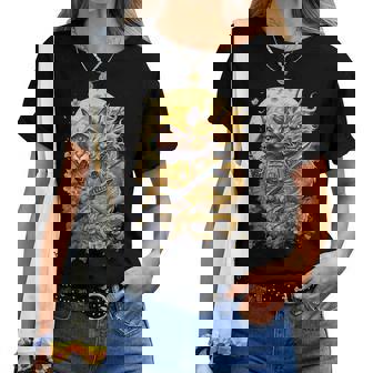 Divertido Arte Ninja Para Hombres Es Niños Deportes Amantes De Los Gatos Ninja Camiseta de mujer - Regaloses