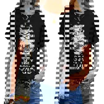 Donna Oh My Owl Divertente Gioco Di Parole Con Gufo Arrabbiato Con Cuori Con Collo A Maglietta da donna - Novitaregali