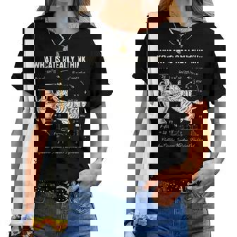 Drôle Chat Physique Cience Humour Nerdy Cat Dad Cadeaux T-shirt femme - Cadeauxyz