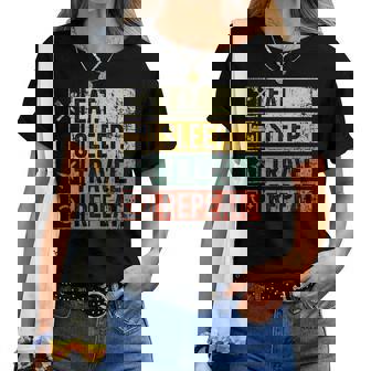 Eat Sleep Travel Repeat Retro Travelling For Men Women T-shirt | Seseable UK