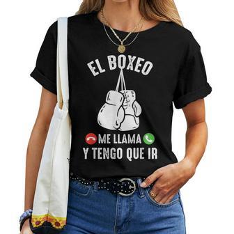 El Boxeo Me Llama Boxing Boxeador Atleta Divertido Camiseta de mujer - Regaloses