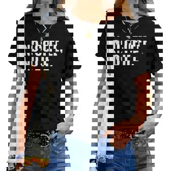 Emergency No Coffee No Life Missing Java 警告サイン レディースTシャツ - Kawaiitshirt