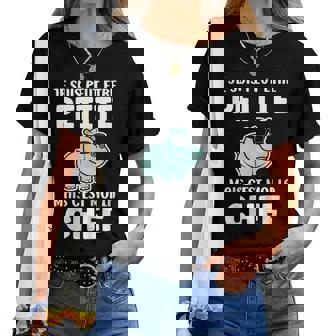 Enfant Humour Fille Enfant Jeuis Petite Mais C'est Moi La Chef T-shirt femme - Cadeauxyz