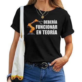 Estudiantes Automatización Engineering Ingeniero Re Robots Camiseta de mujer - Regaloses