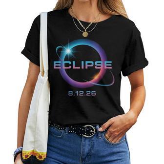 Événement Cosmique Total De L'éclipseolaire 2026 T-shirt femme - Cadeauxyz